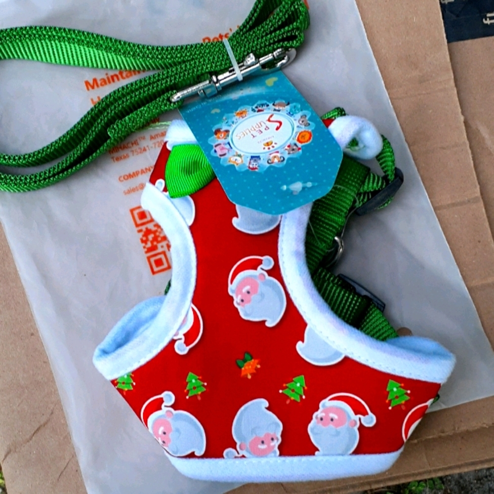 Extra small dog harness Christmas